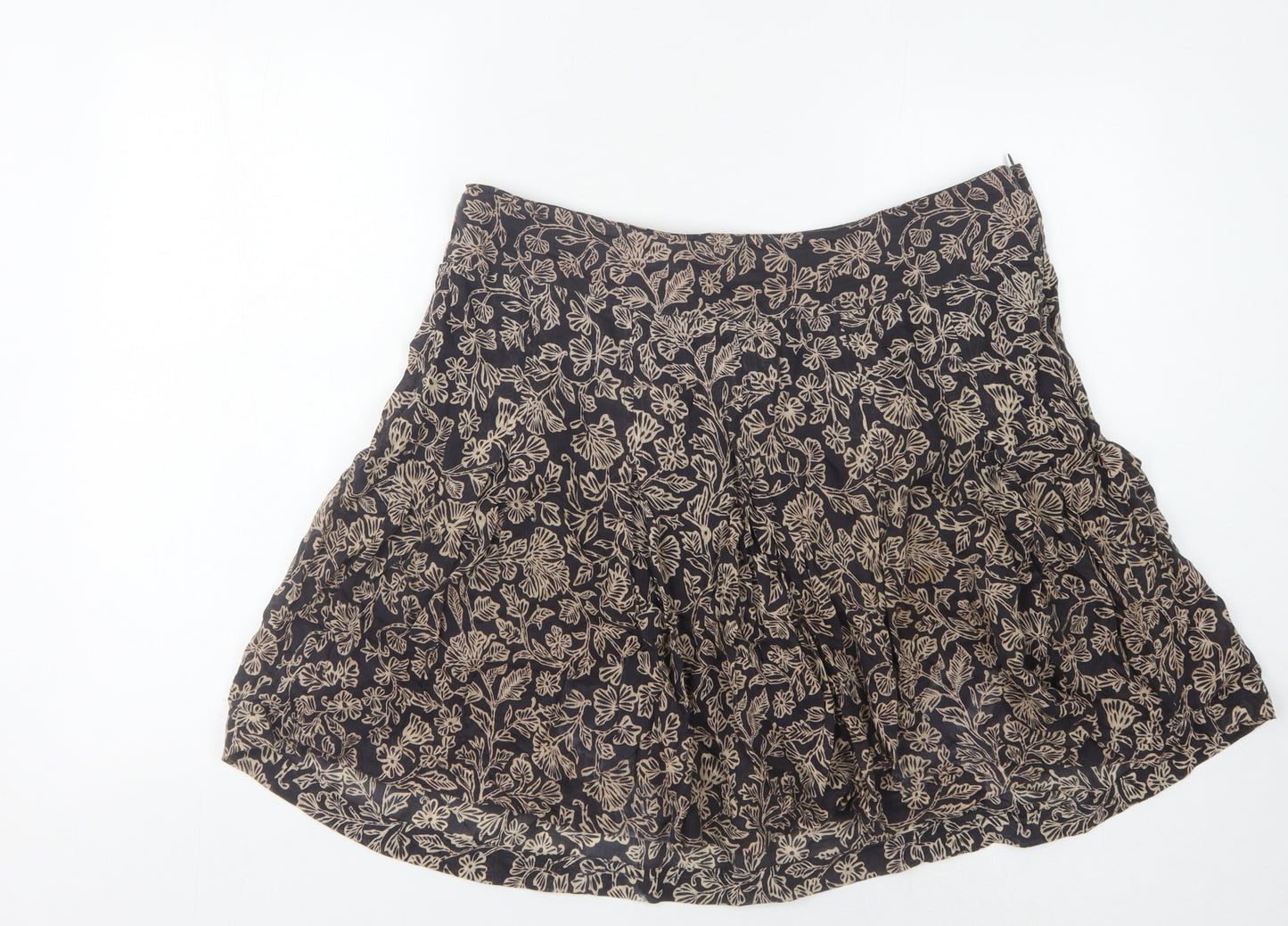 Fat Face Women's Black Floral Skirt Size 14
