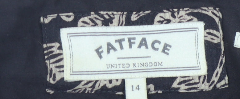 Fat Face Women's Black Floral Skirt Size 14