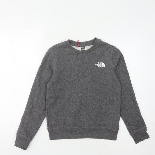 The North Face Boys Grey Sweatshirt M Pullover Crew Neck