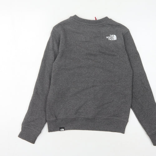 The North Face Boys Grey Sweatshirt M Pullover Crew Neck