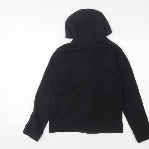 Nike Boys Black Full Zip Hoodie - Size L, Logo Accent