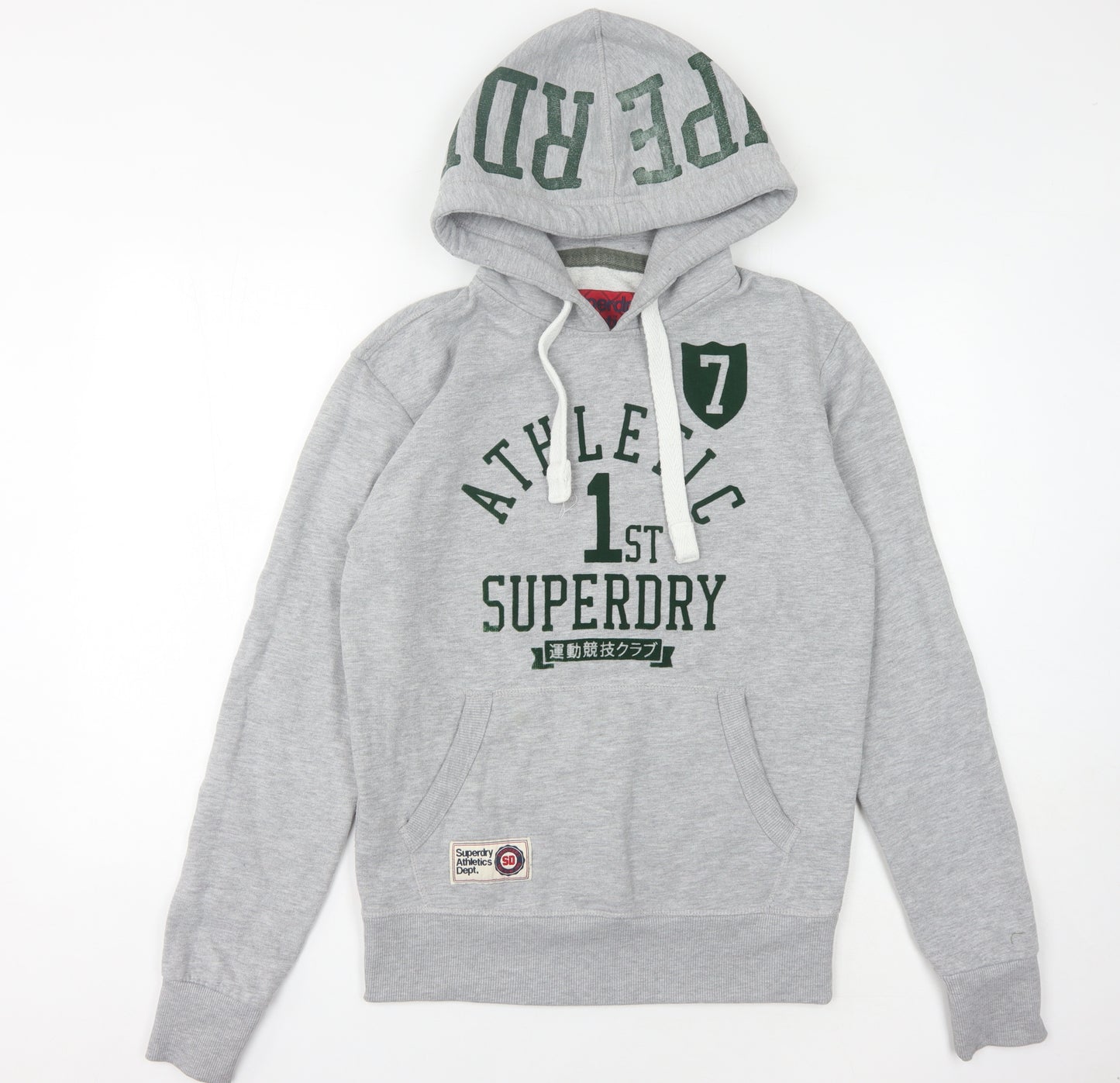Superdry Unisex Grey Hoodie Size S Casual Sportswear