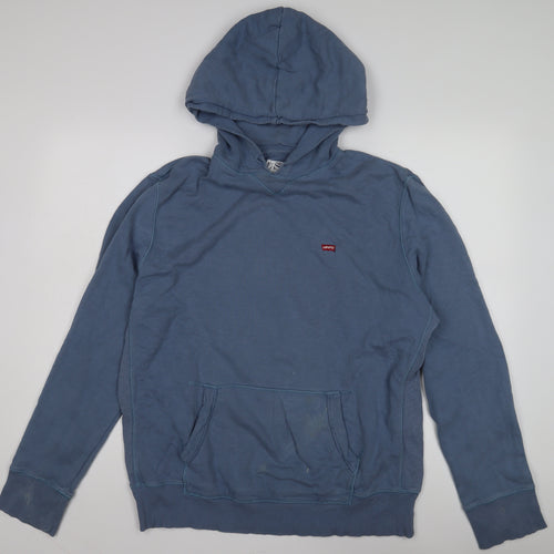 Levi's Men's Blue Pullover Hoodie, Large, Hooded