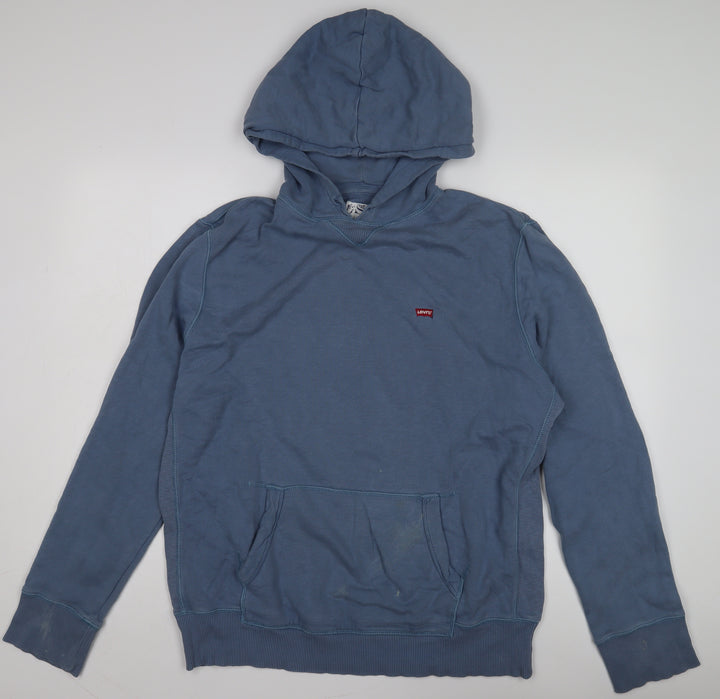 Levi's Men's Blue Pullover Hoodie, Large, Hooded
