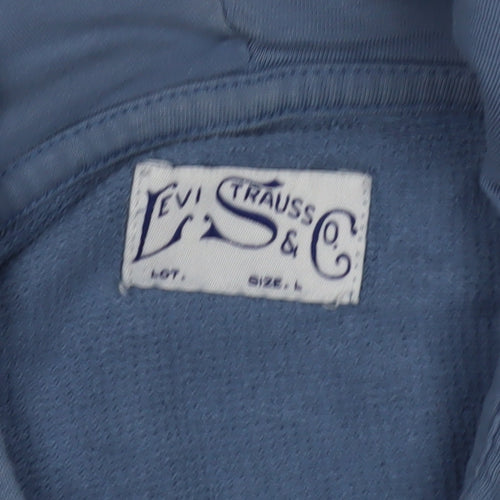 Levi's Men's Blue Pullover Hoodie, Large, Hooded
