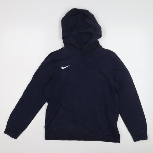 Nike Boys Blue Pullover Hoodie, XL, Fleece, Logo Design