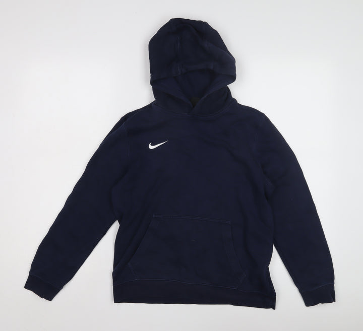 Nike Boys Blue Pullover Hoodie, XL, Fleece, Logo Design