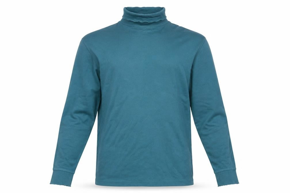 Front view of Lands' End Men’s Green jumper, size L