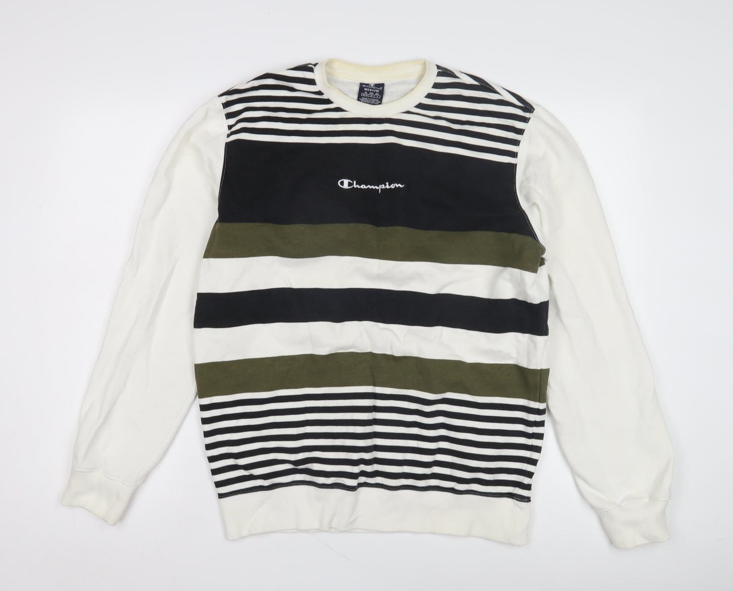 Champion Men's Multicoloured Striped Sweatshirt M