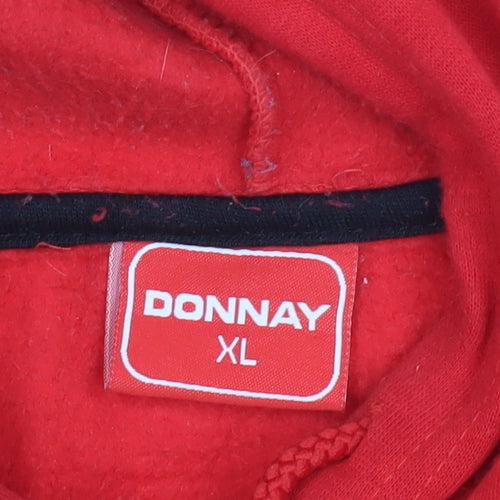 Donnay Men’s Red Pullover Hoodie XL Logo