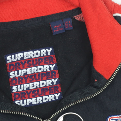 Superdry Women's Black, Red, White Sports Shirt Dress - Size 8