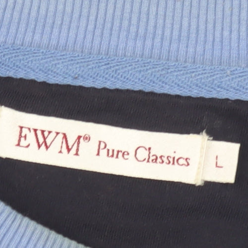 EWM Pure Classics Blue Men's L Pullover Sweatshirt