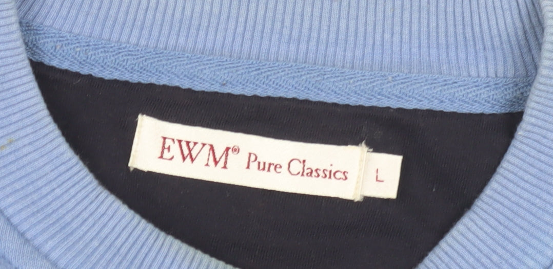 EWM Pure Classics Blue Men's L Pullover Sweatshirt