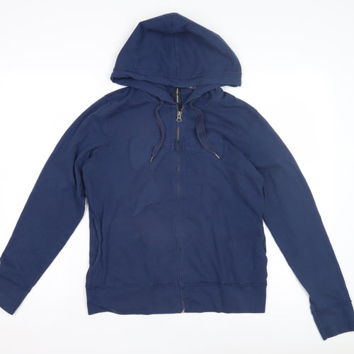 Marks and Spencer Women's Blue Full Zip Hoodie Size 14