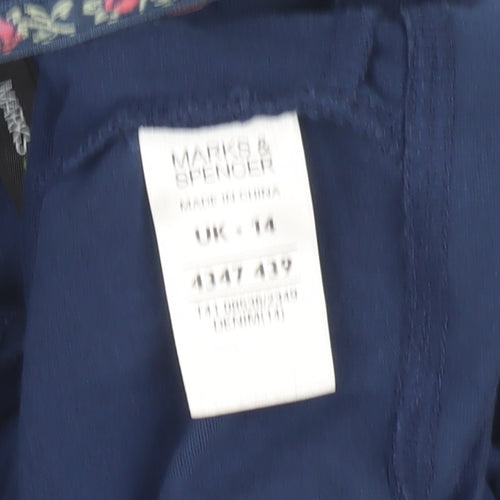 Marks and Spencer Women's Blue Full Zip Hoodie Size 14