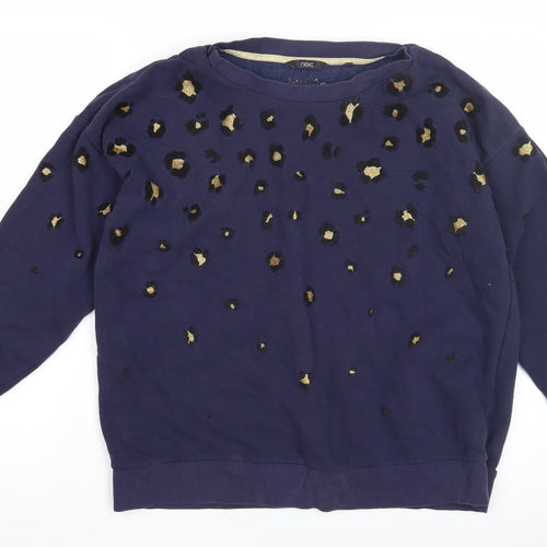 Next Women's Blue Animal Print Pullover Sweatshirt - L