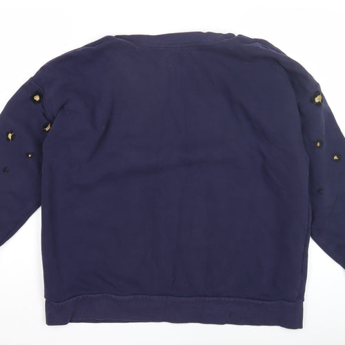 Next Women's Blue Animal Print Pullover Sweatshirt - L