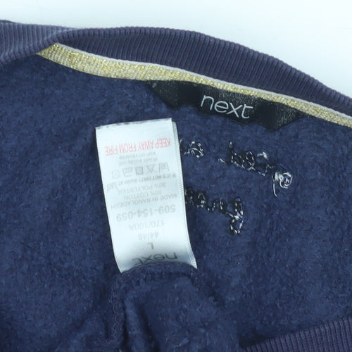 Next Women's Blue Animal Print Pullover Sweatshirt - L