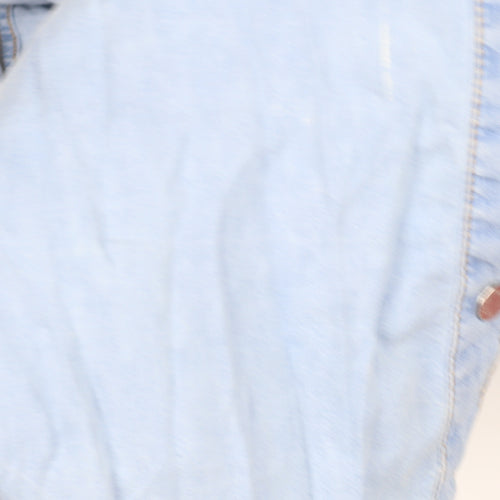New Look Women's Blue Button-Up Denim Shirt, Size 12