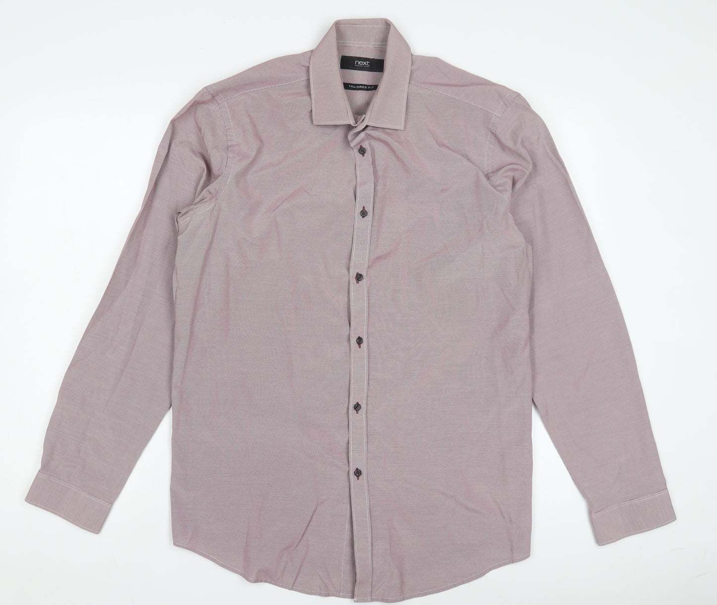 Next Men's Multicoloured Check Dress Shirt, M, Formal