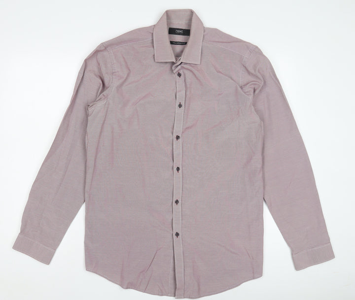 Next Men's Multicoloured Check Dress Shirt, M, Formal