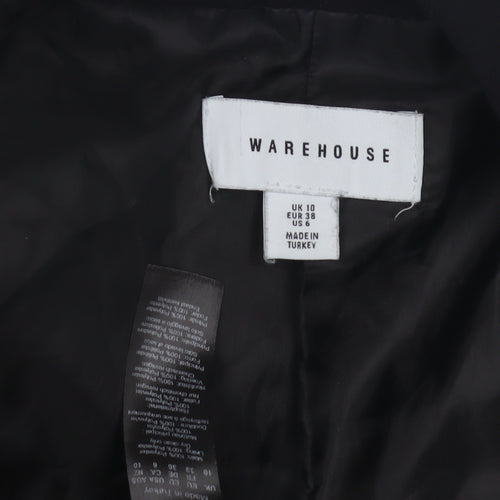 Warehouse Women's Black Blazer Size 10 Regular