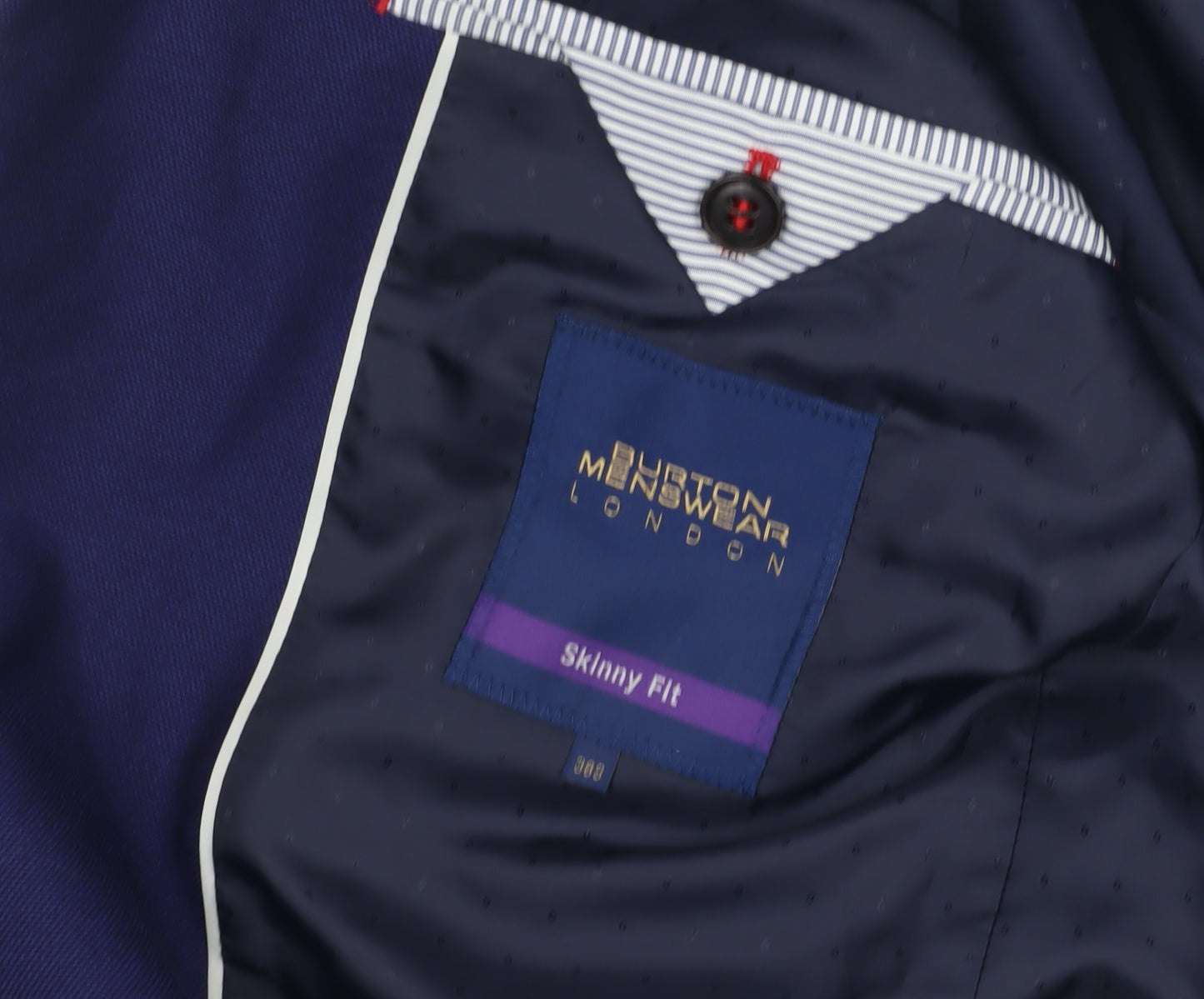 Burton Men's Blue Slim Fit Blazer Jacket, Size 38S