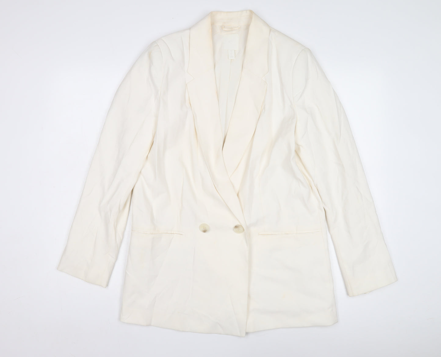 H&M Women's Ivory Blazer - Long Sleeve Size M