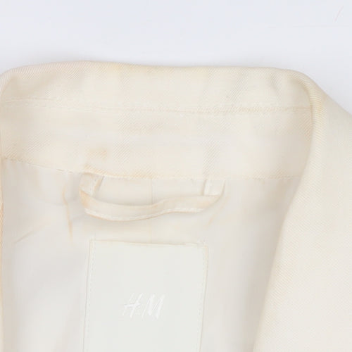 H&M Women's Ivory Blazer - Long Sleeve Size M