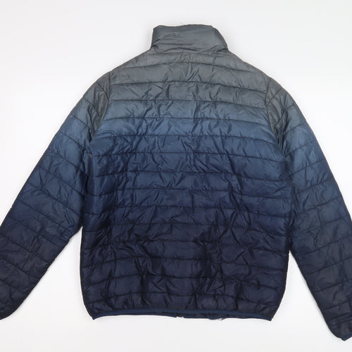 Pepperts Boys Blue Ombré Puffer Jacket 12Y Zipped Pockets