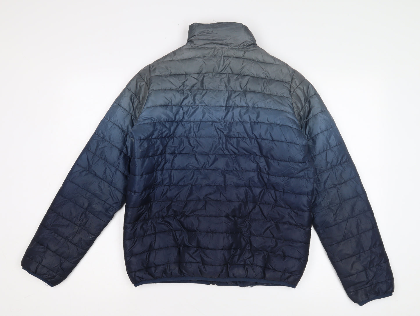 Pepperts Boys Blue Ombré Puffer Jacket 12Y Zipped Pockets