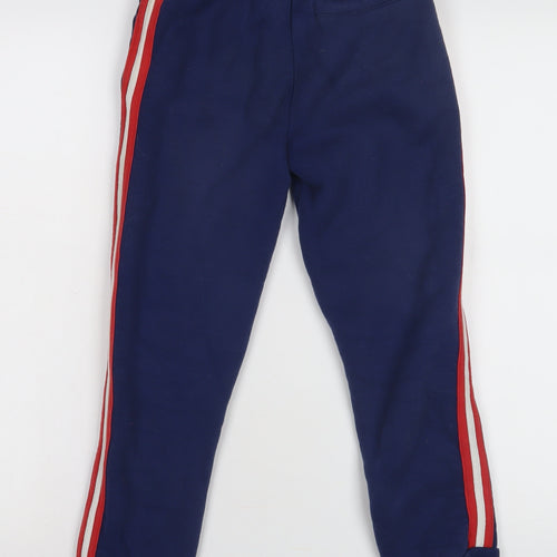Boden Boys Blue Jogger Trousers 9 Years with Side Stripe