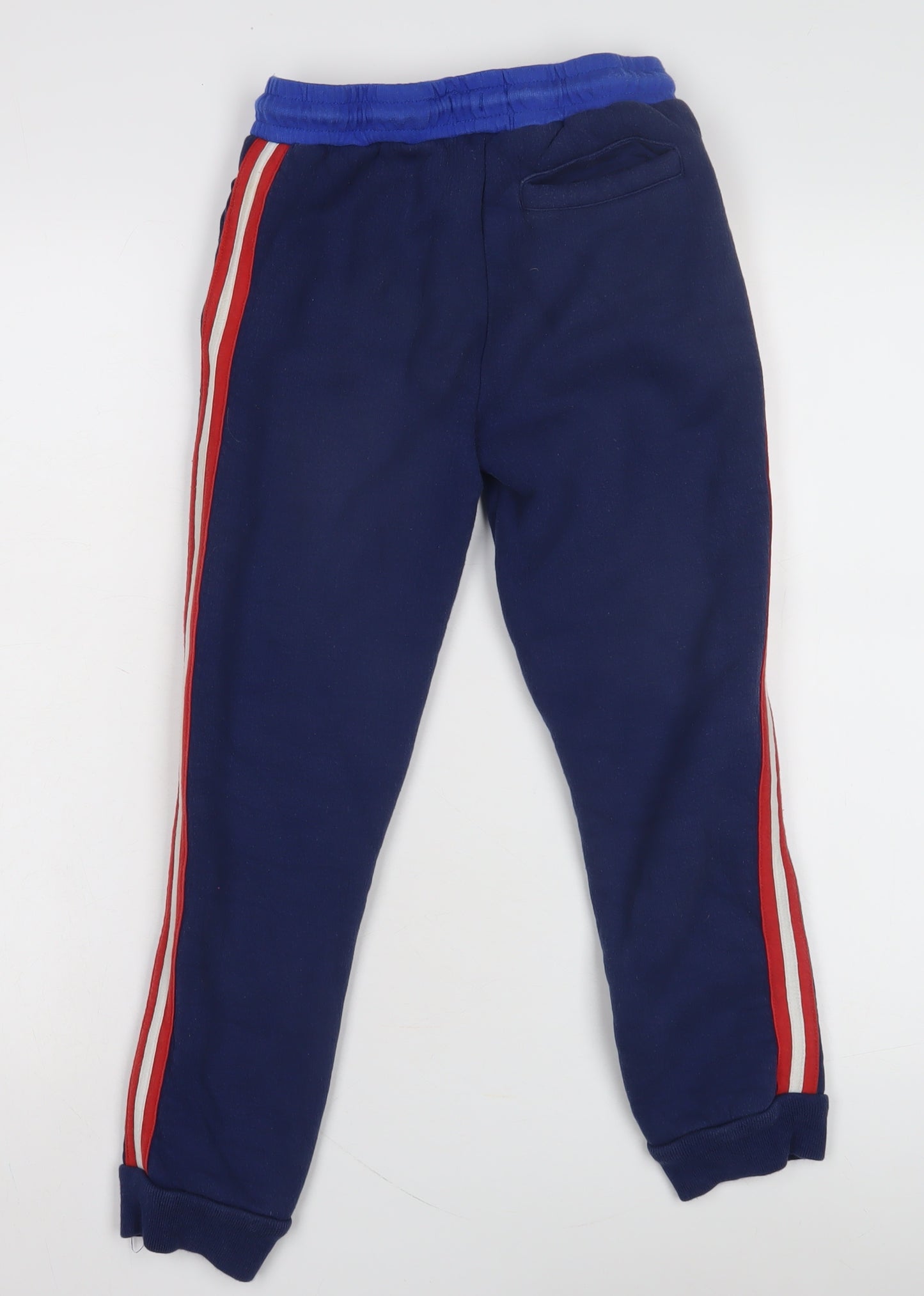 Boden Boys Blue Jogger Trousers 9 Years with Side Stripe