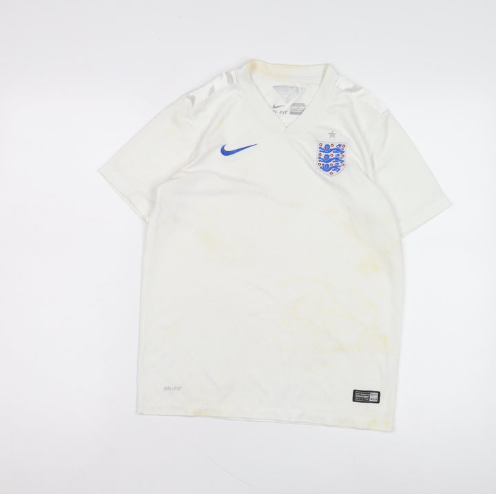 Nike Boys White Sports Jersey, Age 13, Short Sleeve T-Shirt