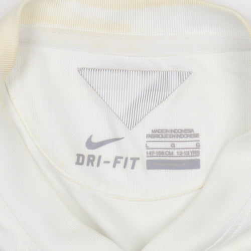Nike Boys White Sports Jersey, Age 13, Short Sleeve T-Shirt
