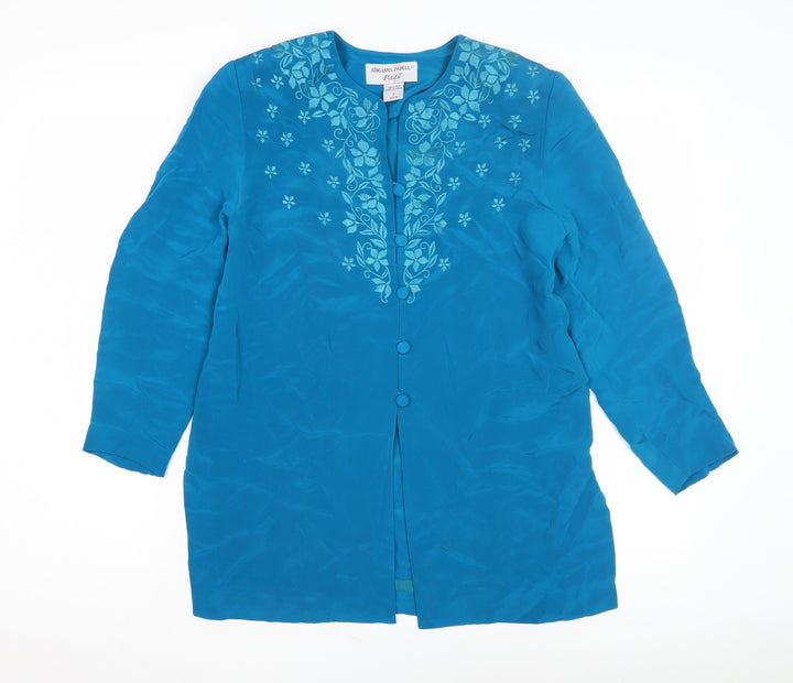 Adrianna Papell Women Blue Top, Size 2, Petites