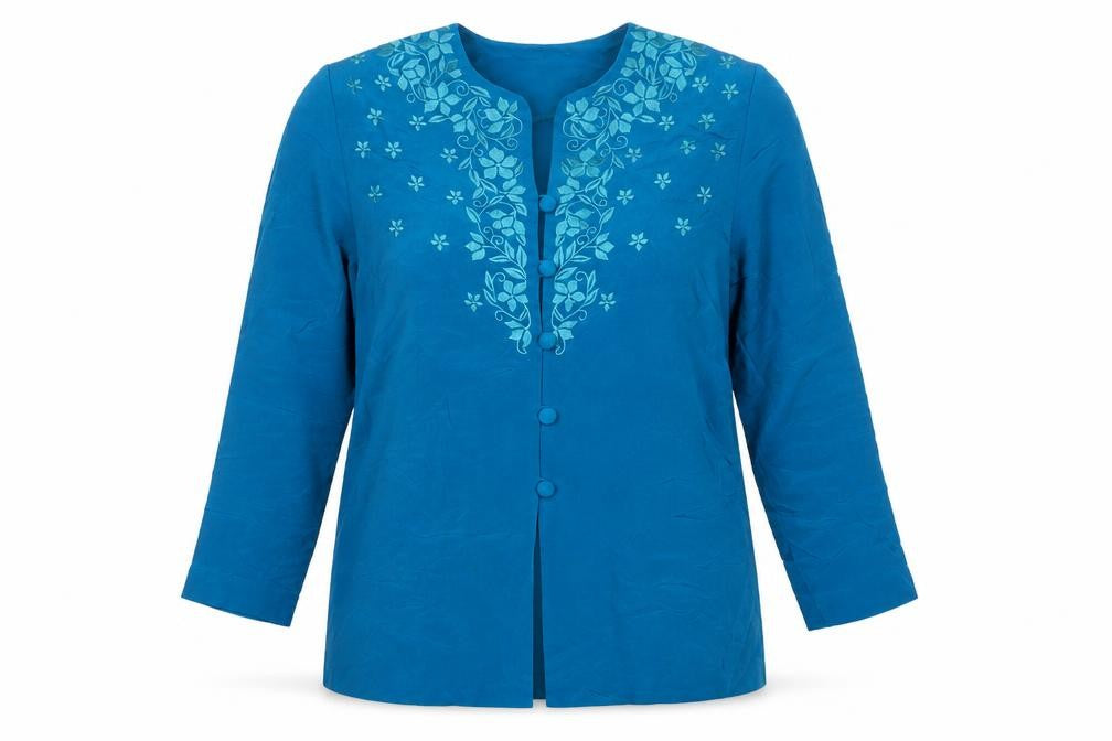 Adrianna Papell Women Blue Top, Size 2, Petites