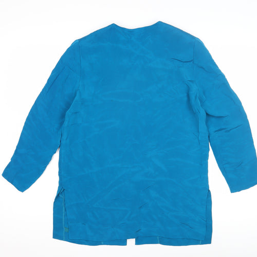 Adrianna Papell Women Blue Top, Size 2, Petites