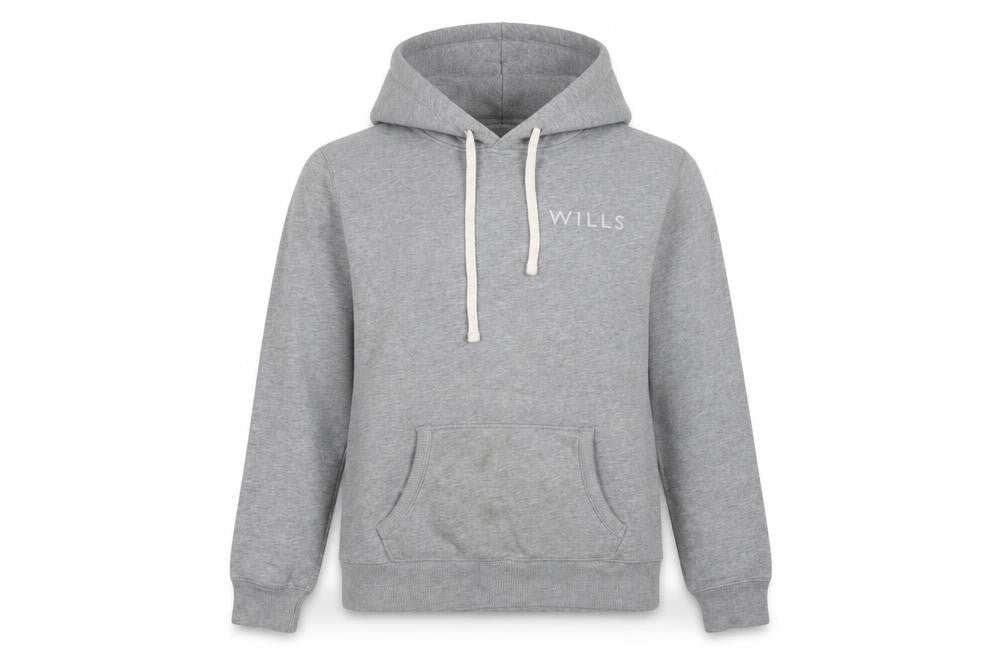 Front view of Jack Wills Women's Grey Pullover Hoodie, size 12
