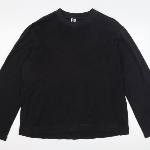 Gap Men's Black Long Sleeve Crew Neck Shirt Size L