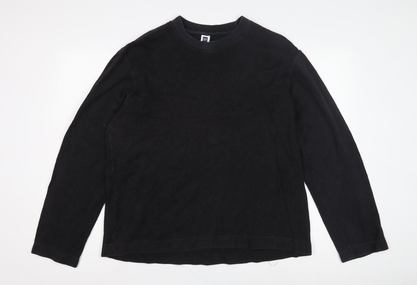Gap Men's Black Long Sleeve Crew Neck Shirt Size L