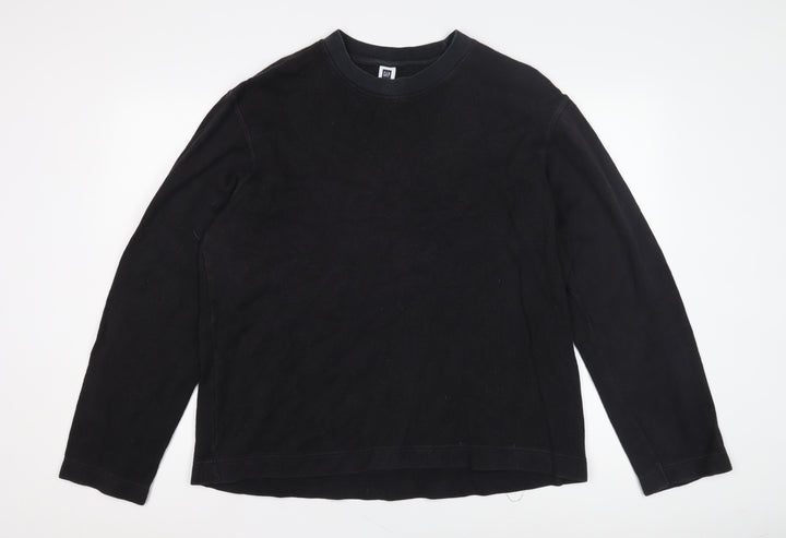Gap Men's Black Long Sleeve Crew Neck Shirt Size L
