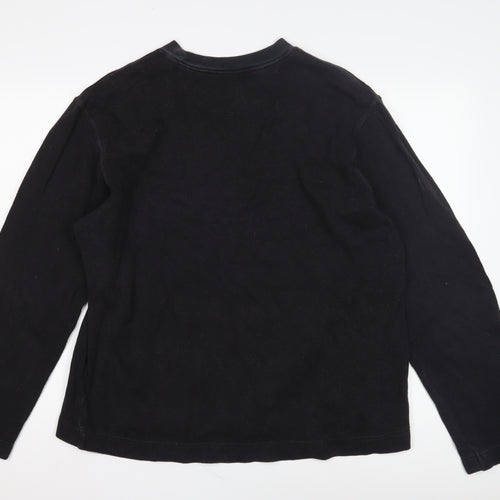 Gap Men's Black Long Sleeve Crew Neck Shirt Size L