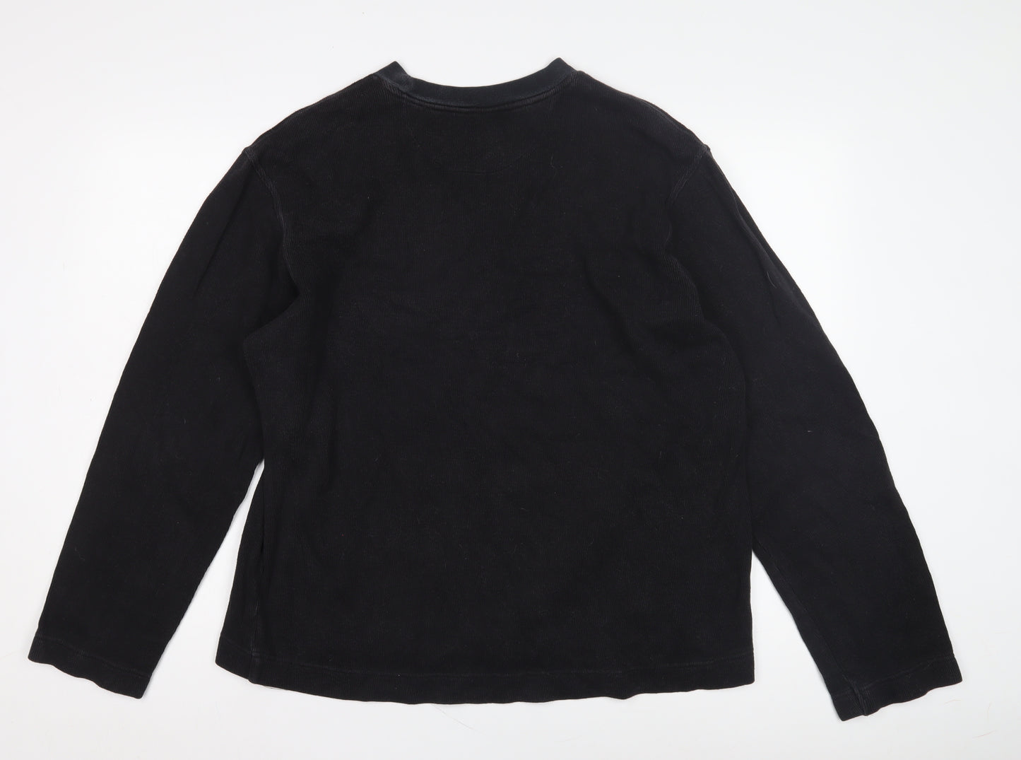 Gap Men's Black Long Sleeve Crew Neck Shirt Size L