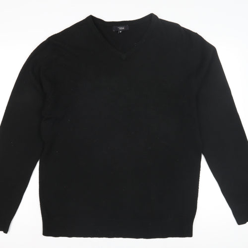 Thomas Nash Men's Black V-Neck Pullover Jumper M
