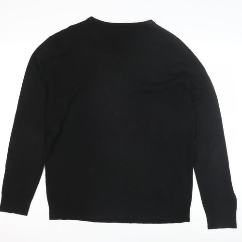 Thomas Nash Men's Black V-Neck Pullover Jumper M