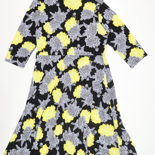 Damart Women's Floral Dress Size 14 Multicoloured
