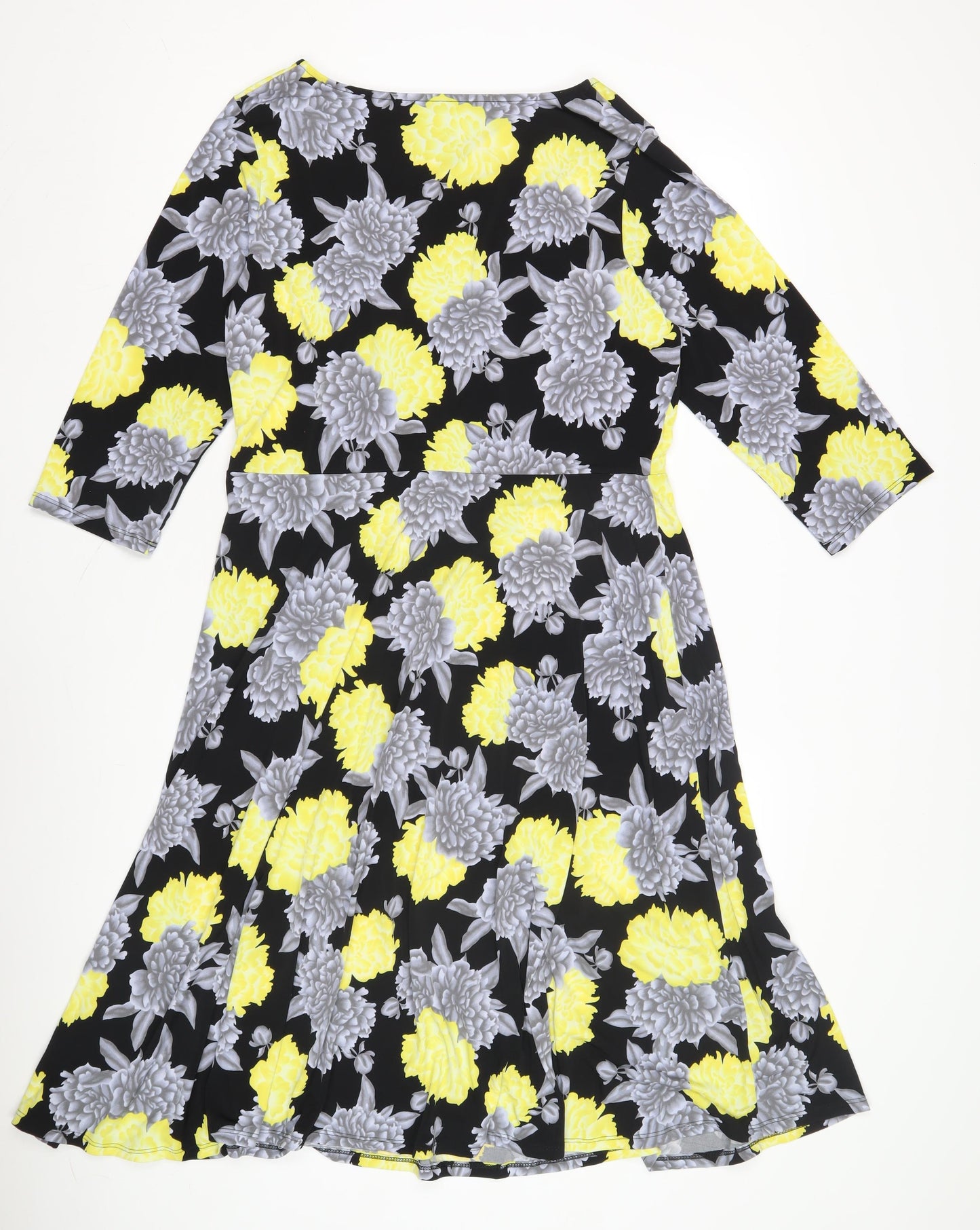 Damart Women's Floral Dress Size 14 Multicoloured