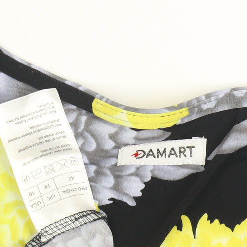 Damart Women's Floral Dress Size 14 Multicoloured
