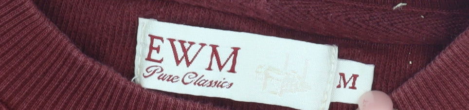 EWM Women's Red Crew Neck Sweatshirt - M